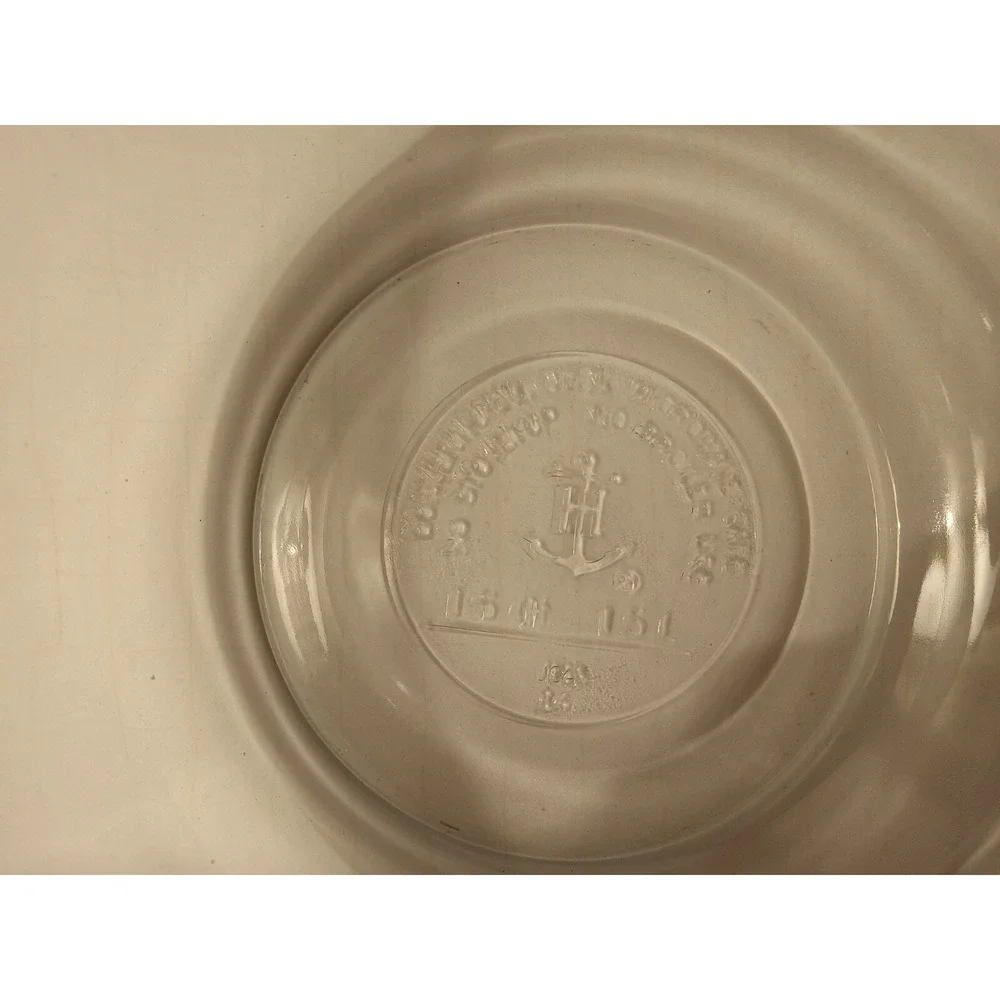 Vintage Anchor Hocking Clear Glass Mixing Bowls Set 1.5qt 2.5qt USA